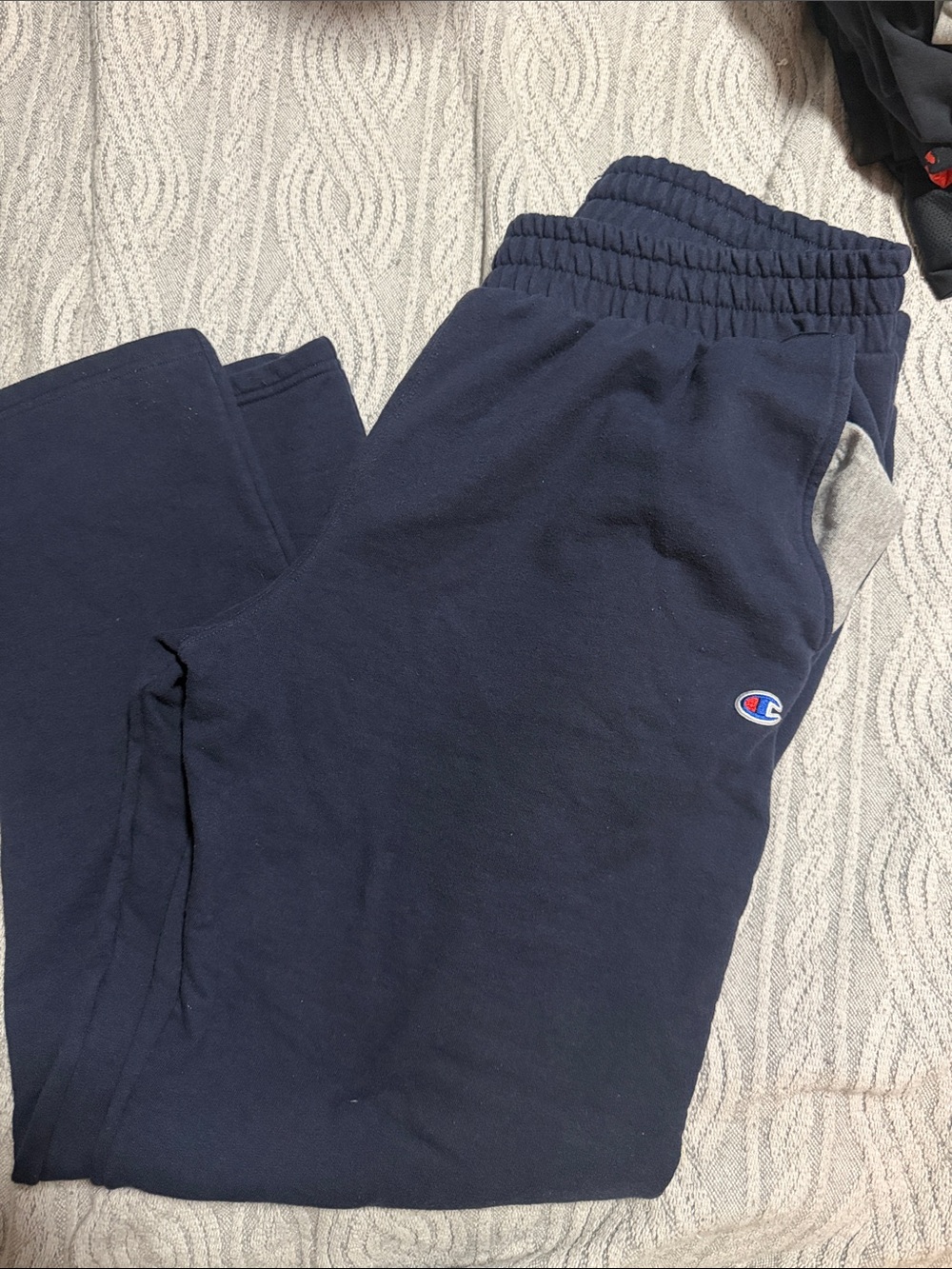 Champion Navy Blue mens Sweatpants with Logo